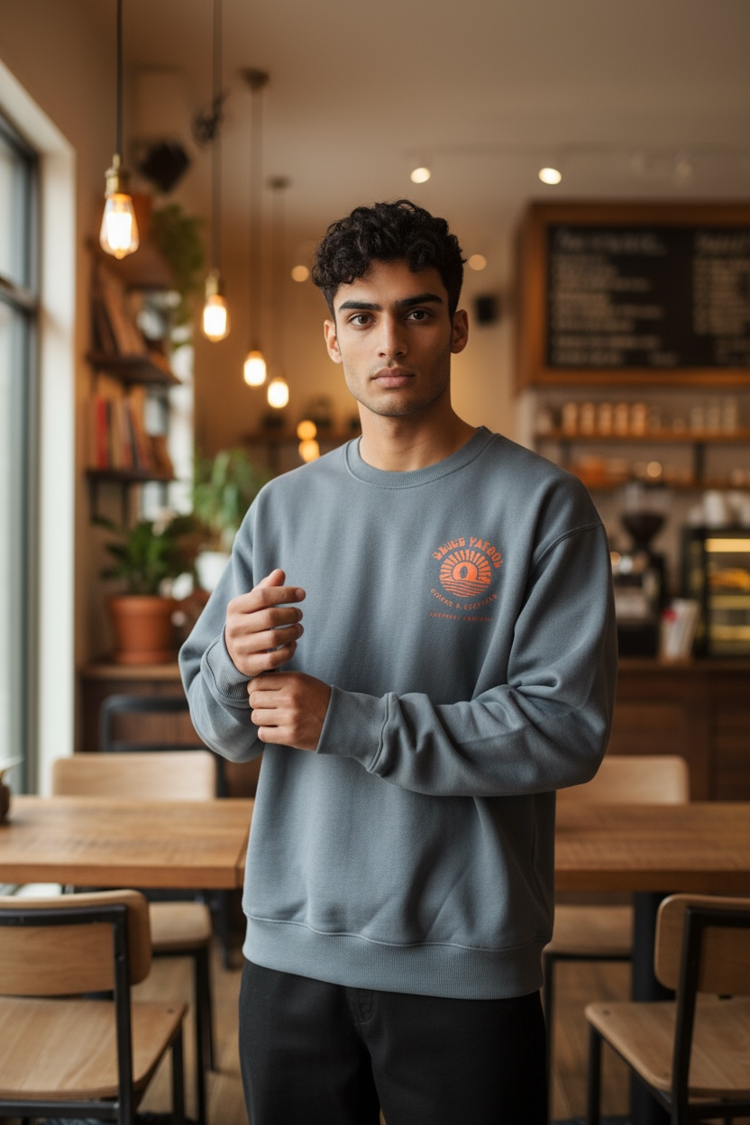 Dawn Patrol Coffee Grey Sweatshirt