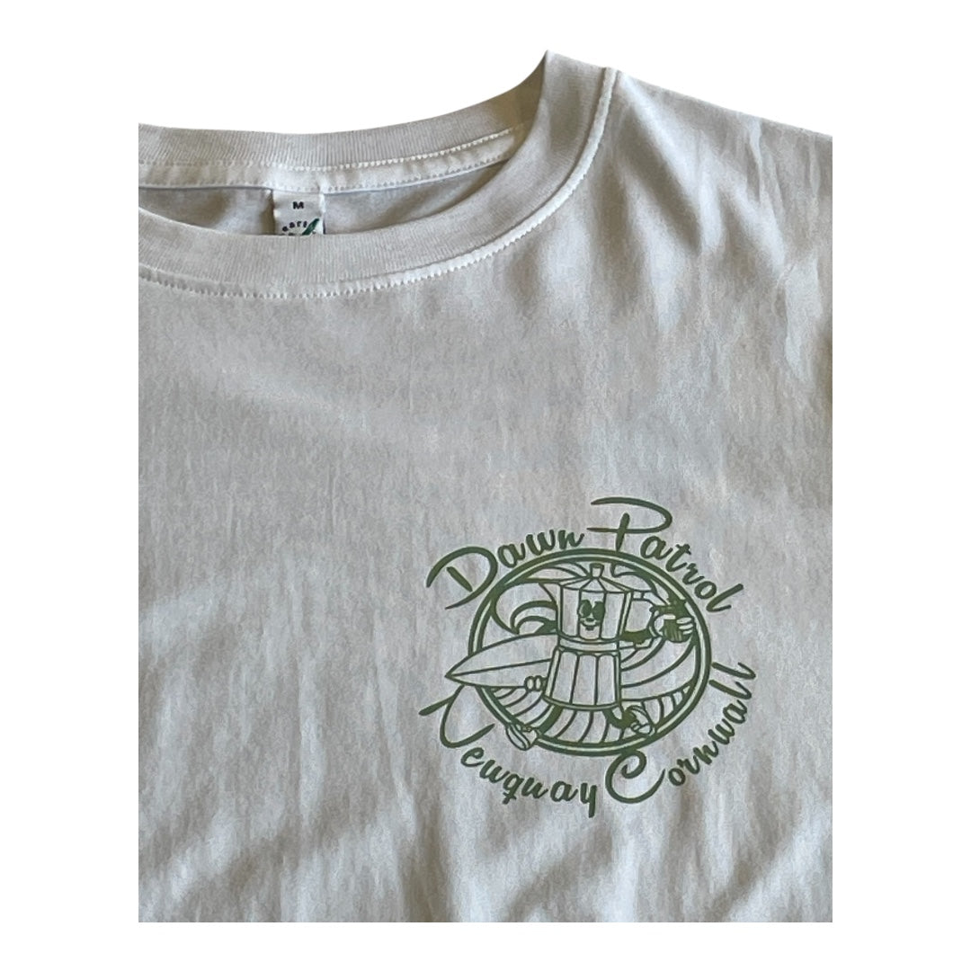 Dawn Patrol Surfing Mokka Pot White TShirt
