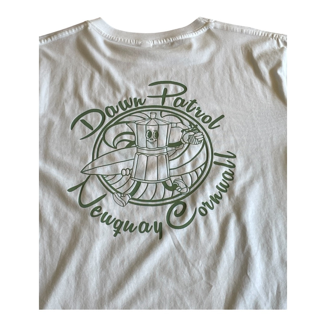 Dawn Patrol Surfing Mokka Pot White TShirt