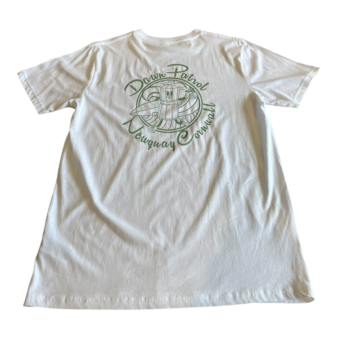Dawn Patrol Surfing Mokka Pot White TShirt