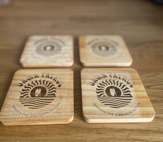 Dawn Patrol Wooden Coasters