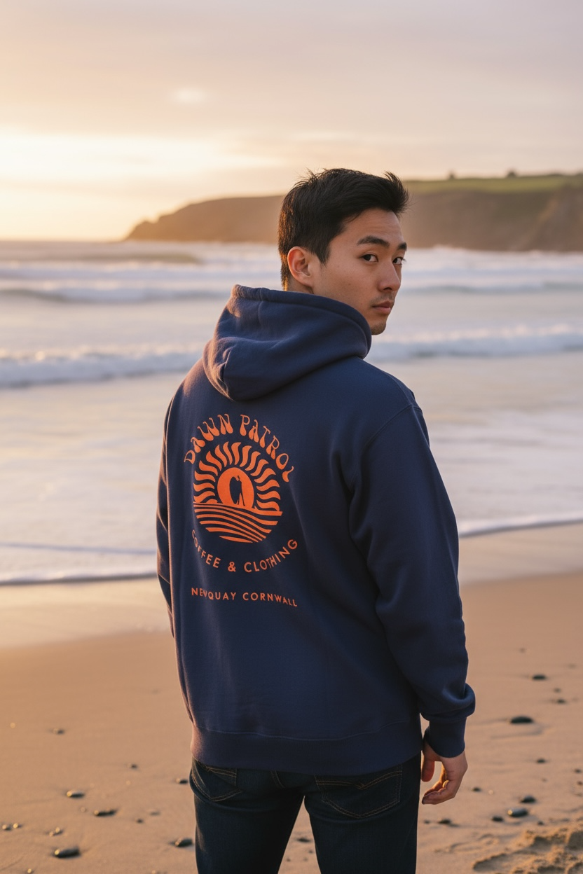 Dawn Patrol OG Logo Navy Hooded Sweat