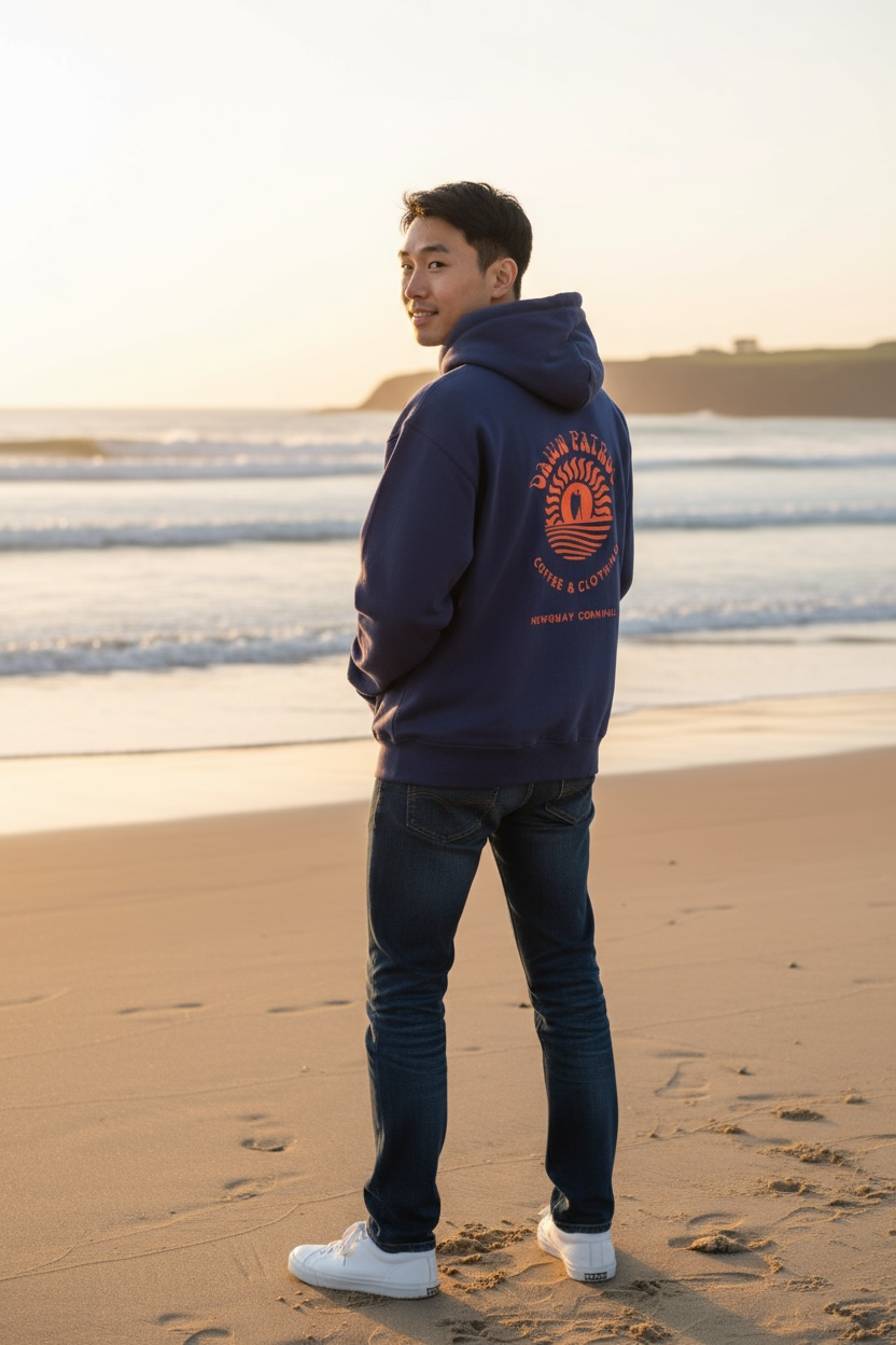 Dawn Patrol OG Logo Navy Hooded Sweat