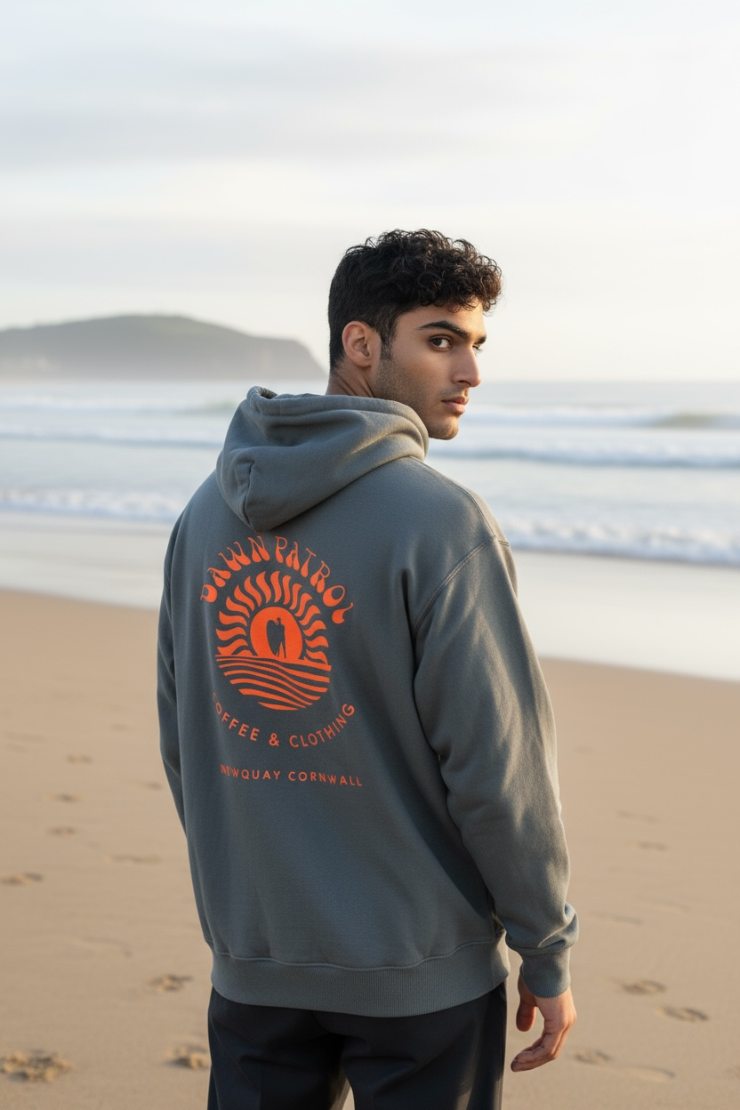 Dawn Patrol OG Logo Grey Hooded Sweat
