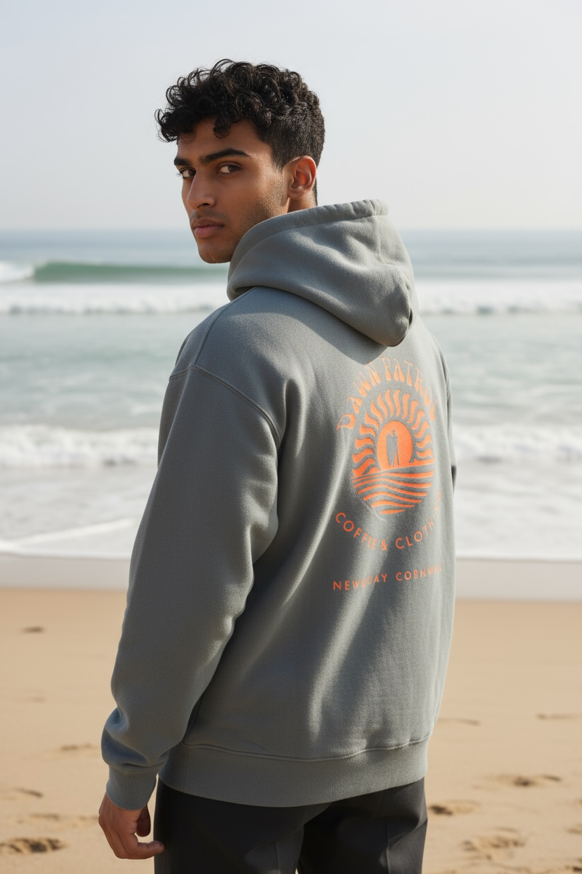 Dawn Patrol OG Logo Grey Hooded Sweat